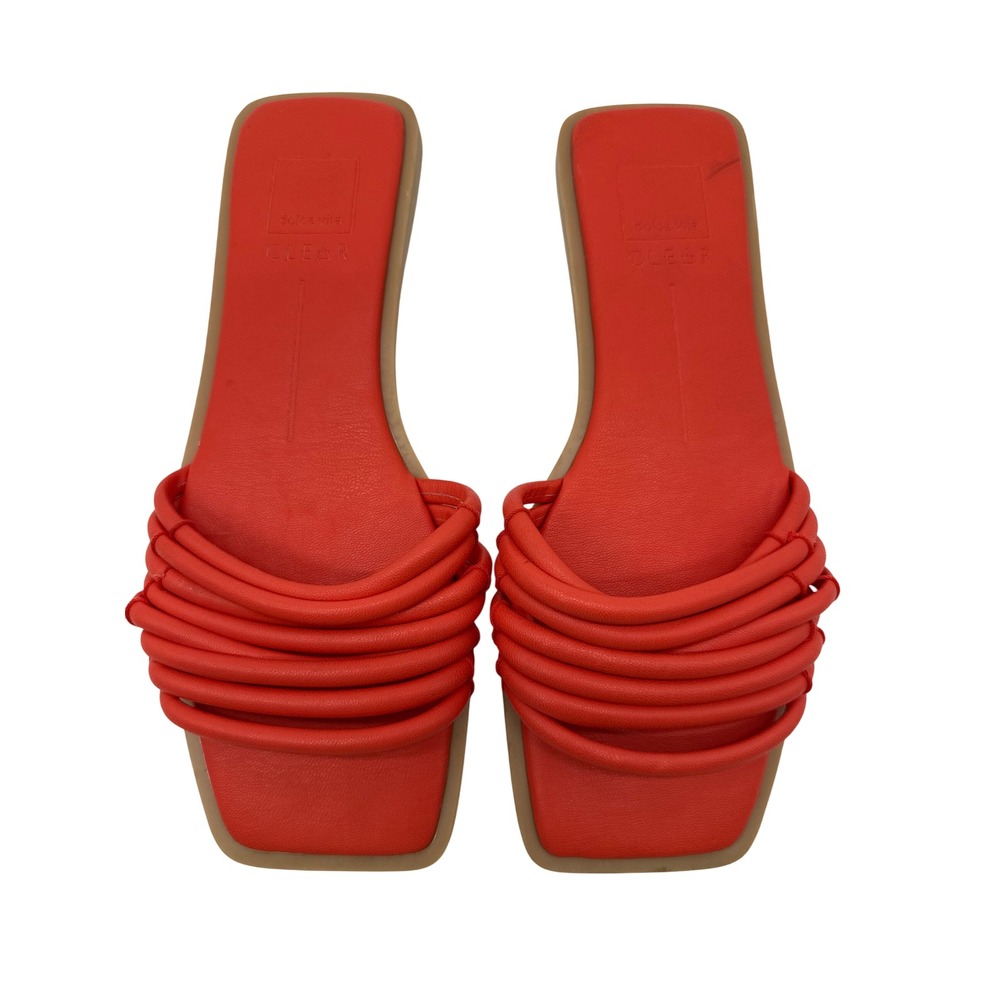 Dolce Vita Indre Sandals Women 8.5 Burnt Orange/Red Excellent Strappy Square Toe